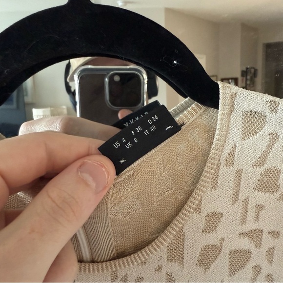 Akris Patterned Sleeveless Dress Size US 4 Color White Cream - Picture 6 of 6